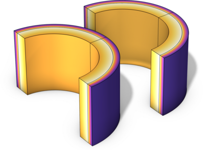 “壳传热”中的面积比例因子