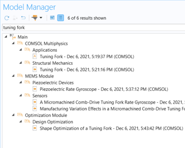 模型管理器的演示数据库