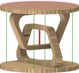 张拉整体台面的仿真