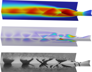 矩形喷嘴产生的菱形激波