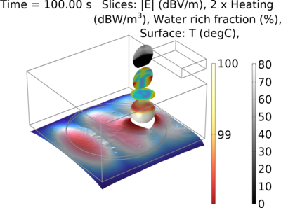 微波炉中的旋转加热及相变