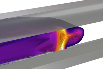 铜导轨中的瞬态电弧放电