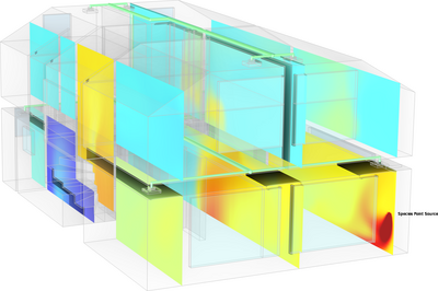 典型住宅中的污染物扩散