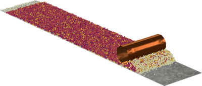 移动刮刀铺粉仿真