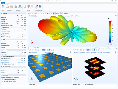 缝隙耦合微带贴片天线阵列合成器