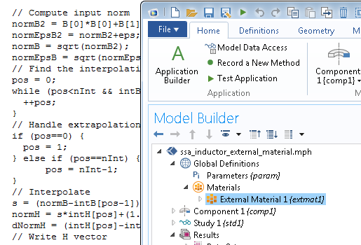 调用由外部函数定义 HB/BH 曲线的材料