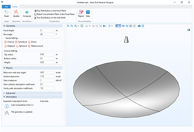 碟式太阳能接收器设计器