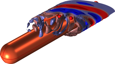 潜艇散射:时域仿真和 FFT