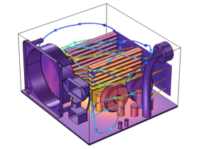 含风扇和格栅的封闭空间的强制对流散热