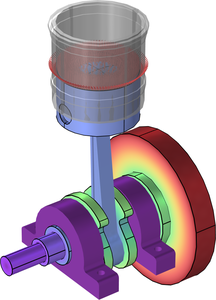 采用液体动压轴承的往复式发动机