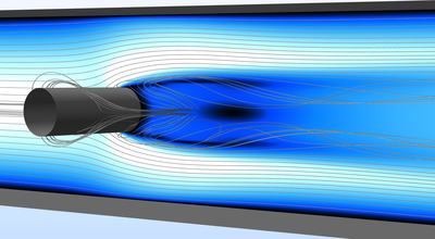 非定常圆柱绕流三维模型