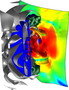 戴在仿真人耳上的耳机