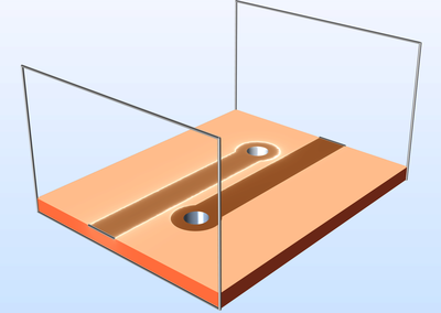 带过孔的微带线建模