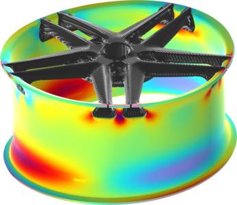 复合材料轮辋的应力和模态分析