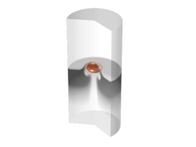 液滴通过悬浮液上升