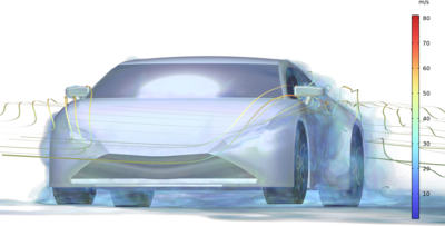 跑车车门上的流-固耦合