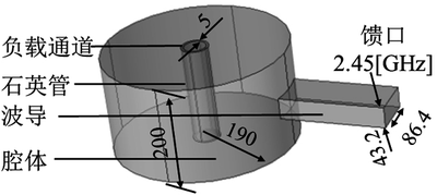 圆柱形微波热解反应器